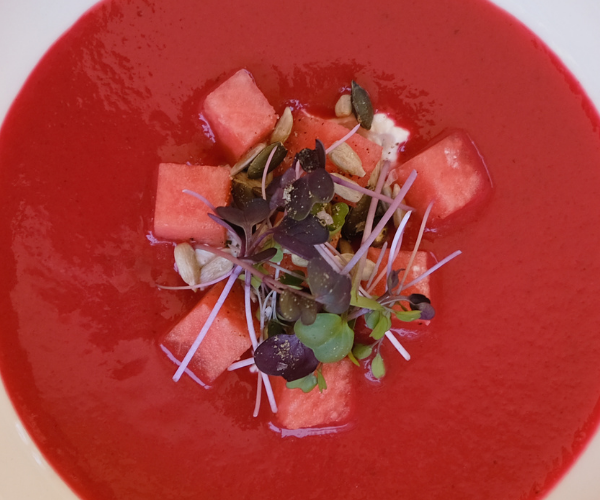 healthy recipe watermelon gazpacho cal reiet hotel santanyi mallorca